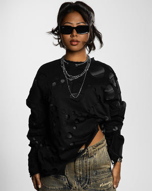 "VEIL OF DESIRE" LONG SLEEVE (BLACK)