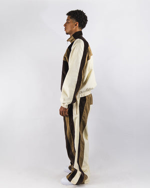 "RADIANT AURA" WIDE LEG SWEATS (CARAMEL MOCHA)