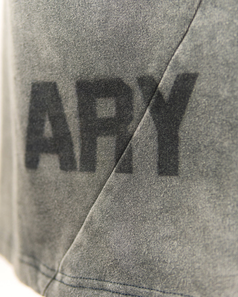 "CHARCOAL BLACK" PANELED OVERSIZED JERSEY
