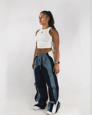 "RADIANT AURA" WIDE LEG SWEATS (COASTAL WAVES)