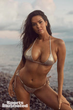 Micro bikini in gold shiny    G-String Bikini featured in SI swimsuit