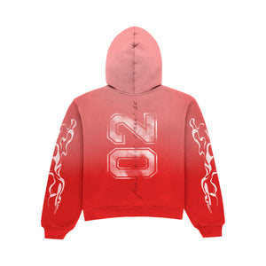 "RED RUSH" BOXY OVERSIZED ZIP UP JACKET