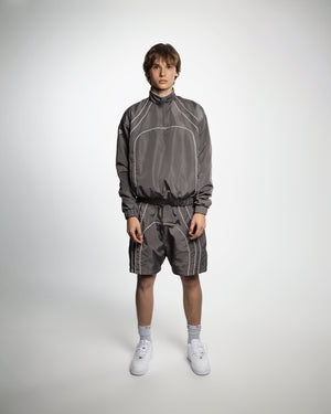 “RADIANT AURA” NYLON SHORTS ( SHADOW GREY)