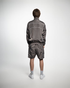 “RADIANT AURA” NYLON SHORTS ( SHADOW GREY)