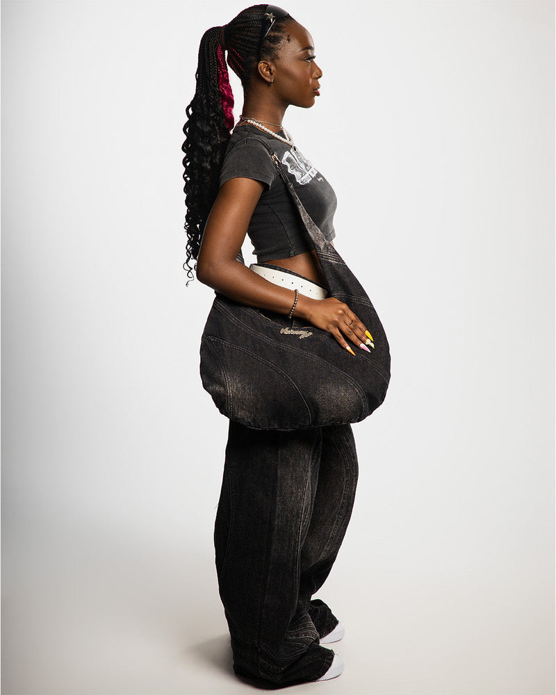 VZNARY "TWIST OF FATE" JUMBO BAG ( BLACK )