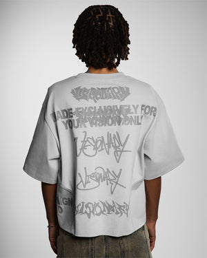 VISIONARY STATEMENT BOXY TEE ( GREY )