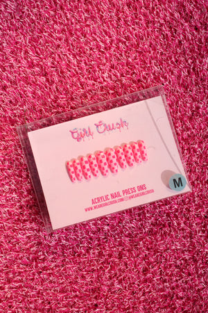 
            
                Load image into Gallery viewer, Pink Checkered Press On Nails
            
        