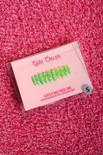 Green Swirl Press On Nails