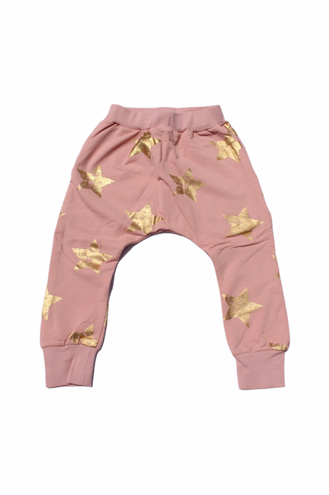 Pink Gold Star Joggers