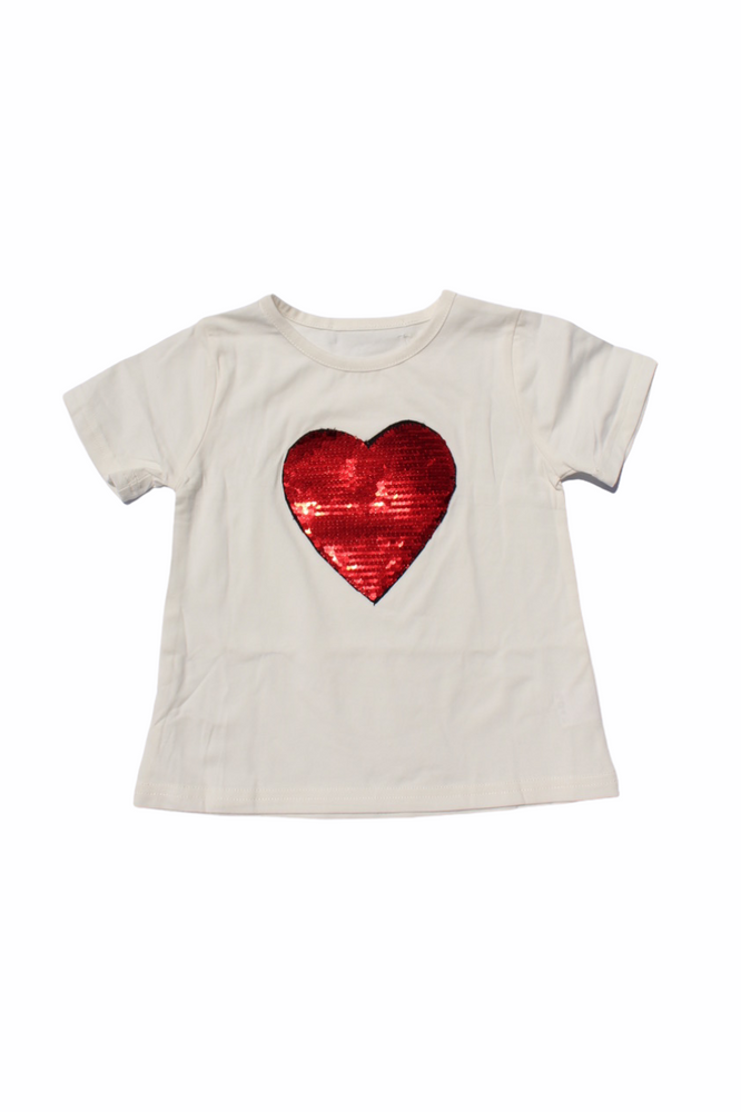 Sequin Heart Shirt