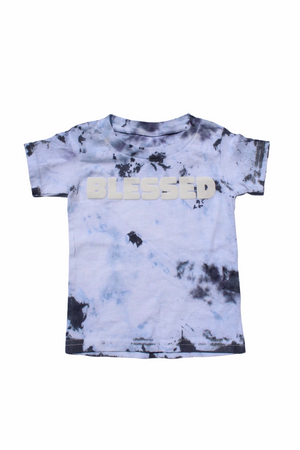 
            
                Load image into Gallery viewer, Indigo Tie-Dye &amp;#39;Blessed&amp;#39; Tee
            
        