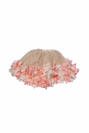 Cream/Blush Flower Long Tutu