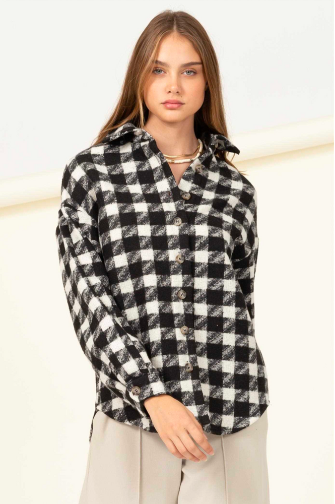 
            
                Load image into Gallery viewer, Black/White Flannel Shirt
            
        