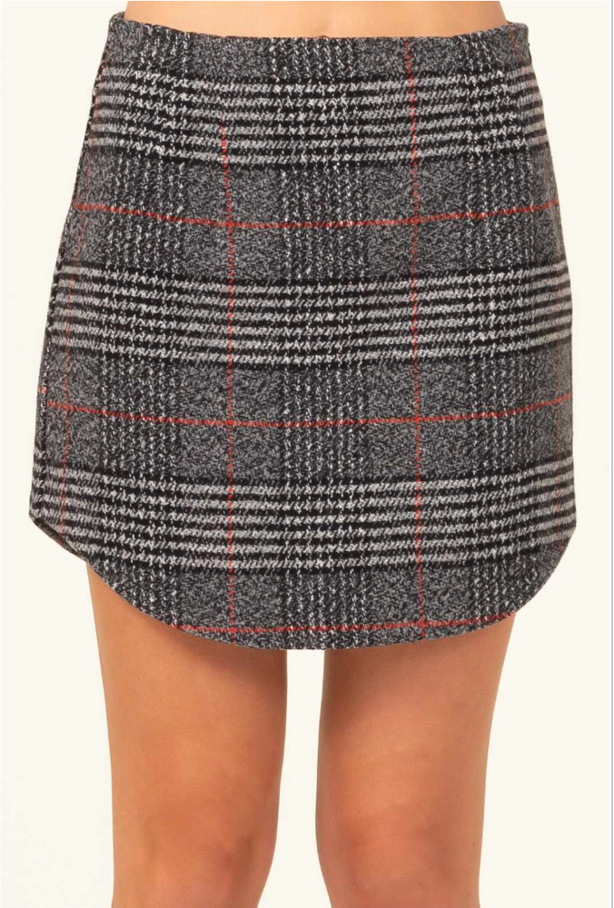 Grey Flannel Mini Skirt